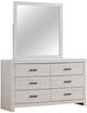 Coaster® Brantford Coastal White 6-Drawer Dresser and Mirror-0