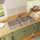 Elkay Lustertone® Classic Lustrous Satin 43" x 22" x 12-1/8" MR2-Hole Equal Double Bowl Drop-In Sink-2