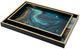 A & B Home 2-Piece Multi-Colored Marble Print Decorative Rectangular Tray Set-1