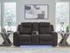 Benchcraft® Brysonview Charcoal Double Manual Reclining Loveseat with Console-5