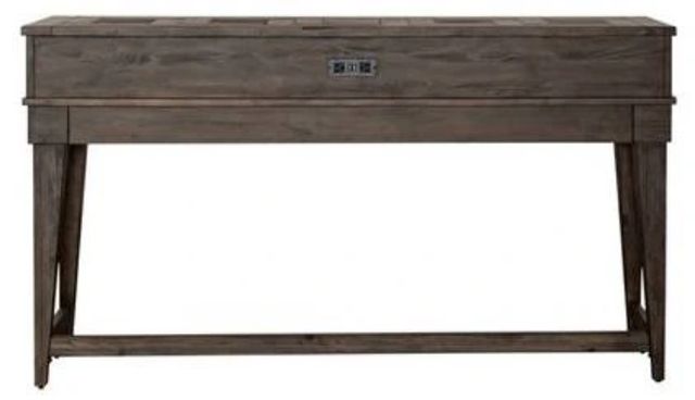 Liberty Furniture Arrowcreek Weathered Stone Console Bar Table-2