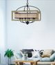 Cal® Lighting & Accessories Palencia 6-Light Distressed Oak Chandelier-4