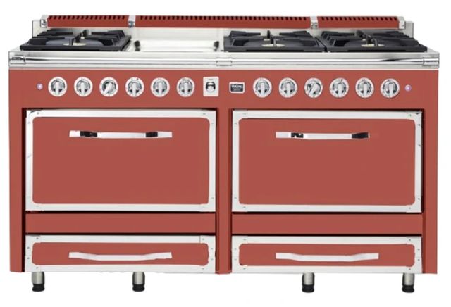 Viking® Tuscany 66" Spiced Cider Pro Style Dual Fuel Range with 2 Induction-0