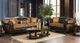 Furniture of America® Quirino Tan/Dark Brown Sofa and Loveseat-0