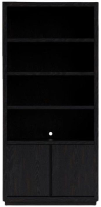 Riverside Furniture Westwood Ebony Whiskey Oak Bookcase-2