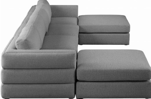 Meridian Furniture Beckham 6-Piece Grey Modular Sectional Sofa Set-2