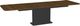 Amisco Customizable Lucarelli 120" Rectangular Extendable Table with 1" Walnut Veneer Top, Radius Corners and 1 Leaf-1