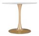 Zuo® Modern Opus White Dining Table with Gold Base-1