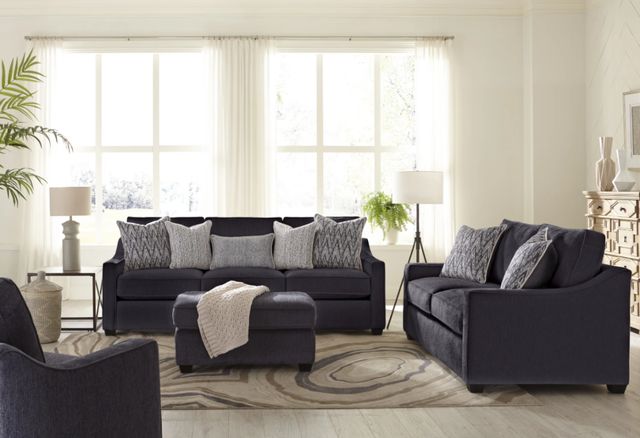 Behold™ Home Dakota Navy Ottoman-1