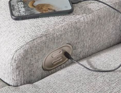 Signature Design by Ashley® Acklen Place 6-Piece Pewter Left-Arm Facing Power Reclining Sectional and Chaise-3