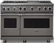 Viking® 7 Series 48" Damascus Gray Pro Style Natural Gas Range with 12" Reversible Griddle-2