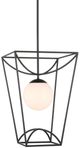 Currey & Company Rochefort Black/White Small Lantern-1