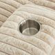 Primo™ International Cuddler Taupe Chaise Lounge with Cupholder and USB Ports-4