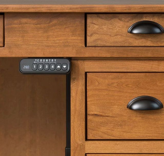 Country Classic Collection Customizable Mission 75" Executive Lift Desk-3