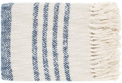 Surya Chamonix Dark Blue 50"x60" Throw Blanket-0