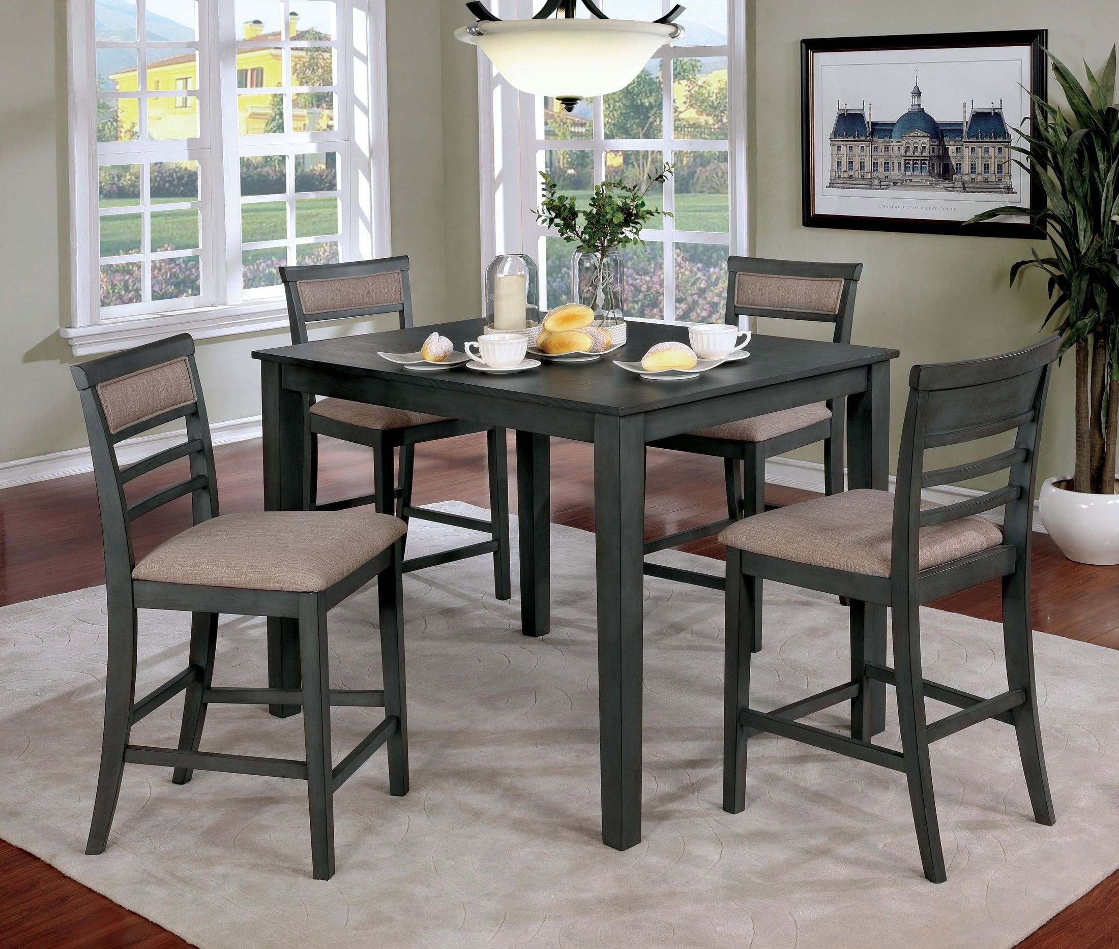 furniture of america counter height dining set