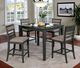 Furniture of America® Fafnir 5-Piece Beige/Weathered Gray Counter Dining Set-0