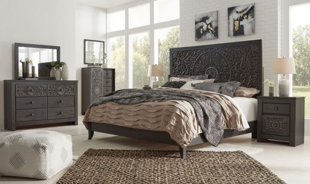 Signature Design by Ashley® Paxberry 3-Piece Black King Panel Bed Set-3
