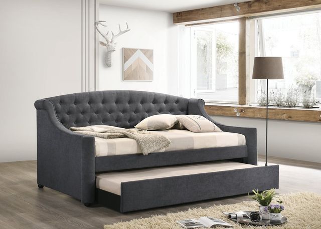 Coaster® Penfield Grey Upholstered Twin Daybed With Trundle-1