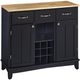 homestyles® Buffet Of Buffets Black/Natural Wood Server-0