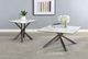 Coaster® Carvell Mirage White End Table with Black Nickel Base-3