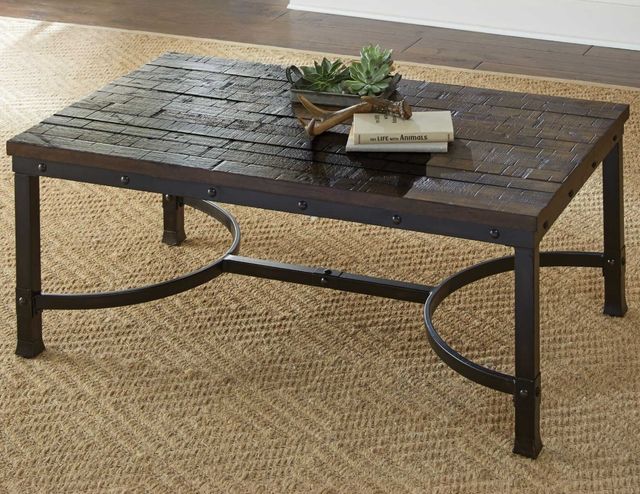Steve Silver Co. Ambrose Rustic Honey Cocktail Table-1