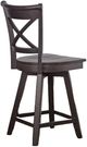 John Thomas Furniture® Dining Essentials Charoltte Heather Gray 24" Swivel Counter Stool-1