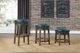 Mazin Furniture Westby Green Round Counter Swivel Stool-1