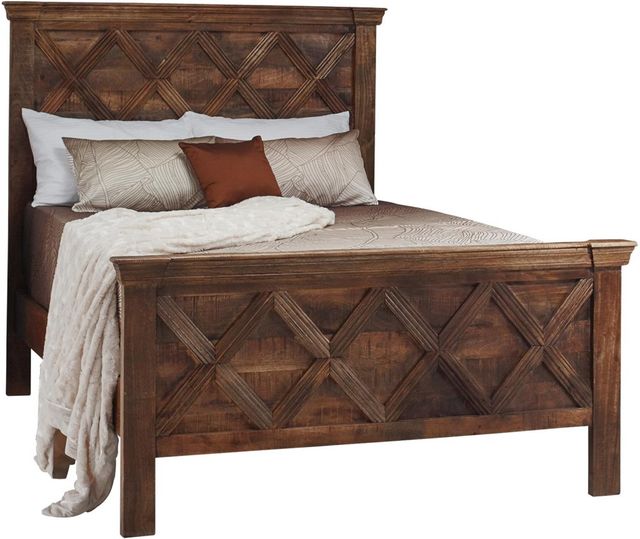 Jaipur Furniture Mason Burnt Tan Queen Panel Bed-0