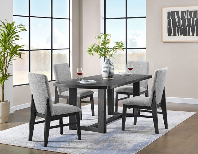 Elements International Portland 5-Piece Black Dining Set-1