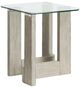Magnussen Home® Bartlett Glass Top End Table with Smokey Pine Base-0