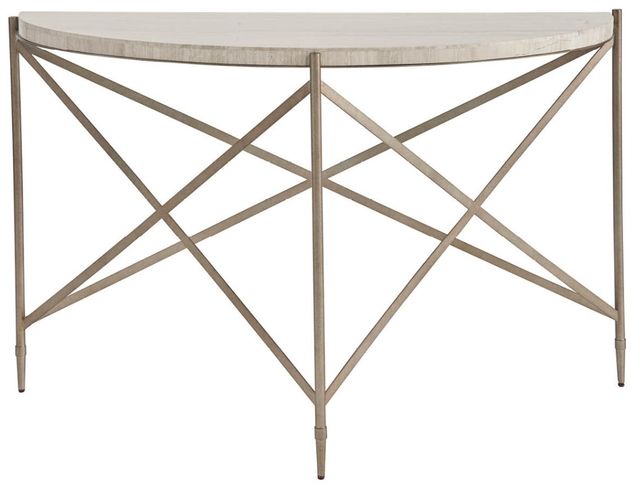 Universal Explore Home™ Avaline White Spier Console Table with Gold Base-2