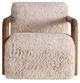 Alder & Tweed Furniture Muir Furry Vanilla/Warm Oak Occasional Swivel Accent Chair-1