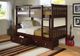 Donco Kids Mission Dark Cappuccino Twin/Twin Bunk Bed with Dual Under Bed Drawers-0