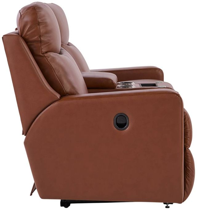 La-Z-Boy® Emmons Oak Leather Manual Reclining Loveseat with Console-2
