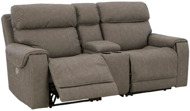 Signature Design by Ashley® Starbot 3-Piece Fossil Power Reclining Sectional Loveseat with Console-0