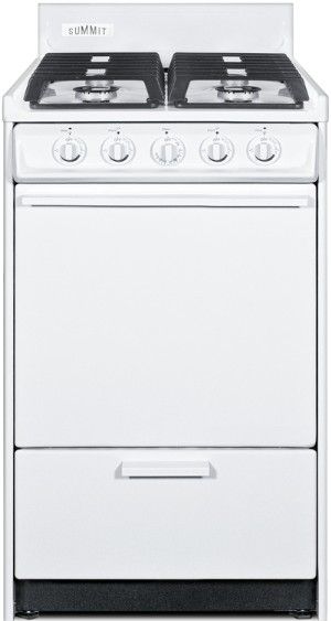 Summit® 20” White Freestanding Gas Range-0