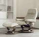 Stressless® by Ekornes® Customizable Sunrise Small Manual Recliner and Ottoman with Classic Base-1
