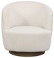 Fairfield® Customizable Dhalia Leather Lounge Chair with Wooden Base-1