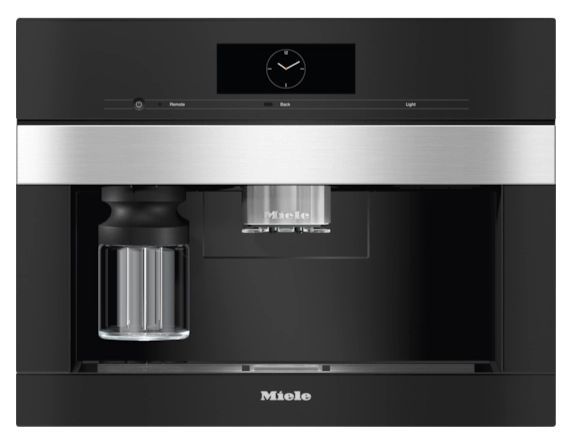 Miele PureLine Series 24" Black/Stainless Steel Built-In Plumbed Coffee Machine-0