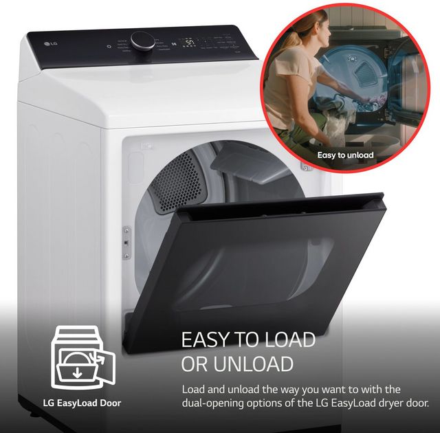 LG 7.3 Cu. Ft. Alpine White Electric Dryer-8