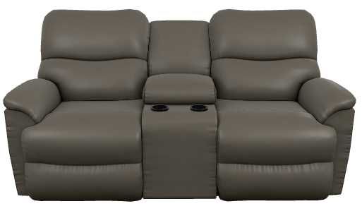La-Z-Boy® Trouper Tar Power Reclining Loveseat with Console, Headrest, and Lumbar-1