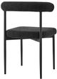Armen Living Shannon 2-Piece Black Upholstered Dining Side Chair Set-3