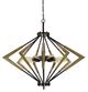 Cal® Lighting & Accessories Malounta Antique Brass/Black Chandelier-0