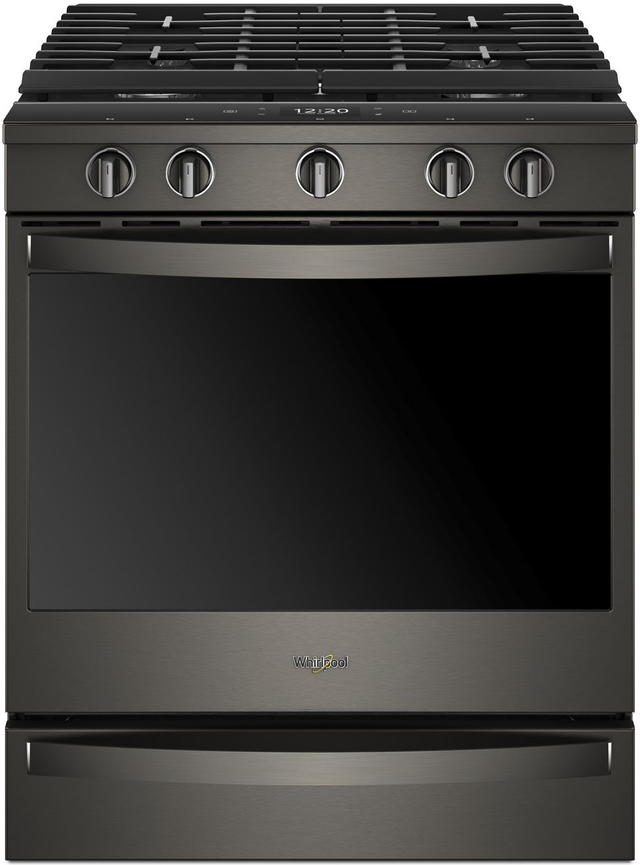 Cuisinière au gaz encastrée de 30 po Whirlpool® de 5.8 pi³ - Acier inoxydable noir résistant aux traces de doigts-0