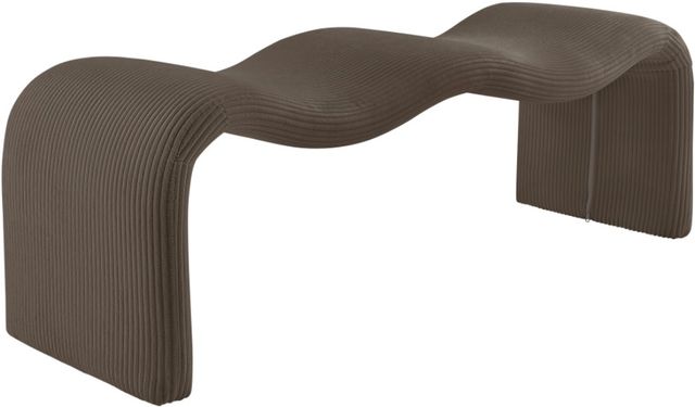Meridian Furniture Willow Brown Corduroy Bench-0