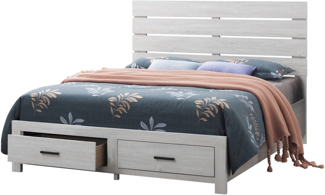 Coaster Brantford Coastal White Eastern King Storage Bed Midwest Clearance Center St. Louis area