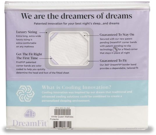 DreamFit® DreamCool™ White King Mattress Protector-1