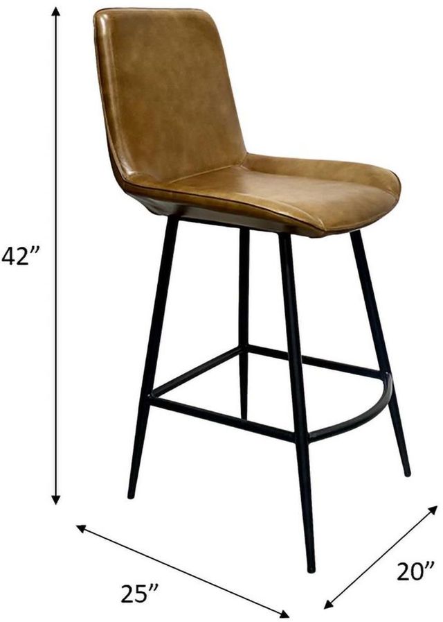 Nest Home Collections Gabriel Black/Brown Counter Stool-3