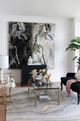A & B Home 2-Piece Black/White Marbled Print Wall Art Set-4